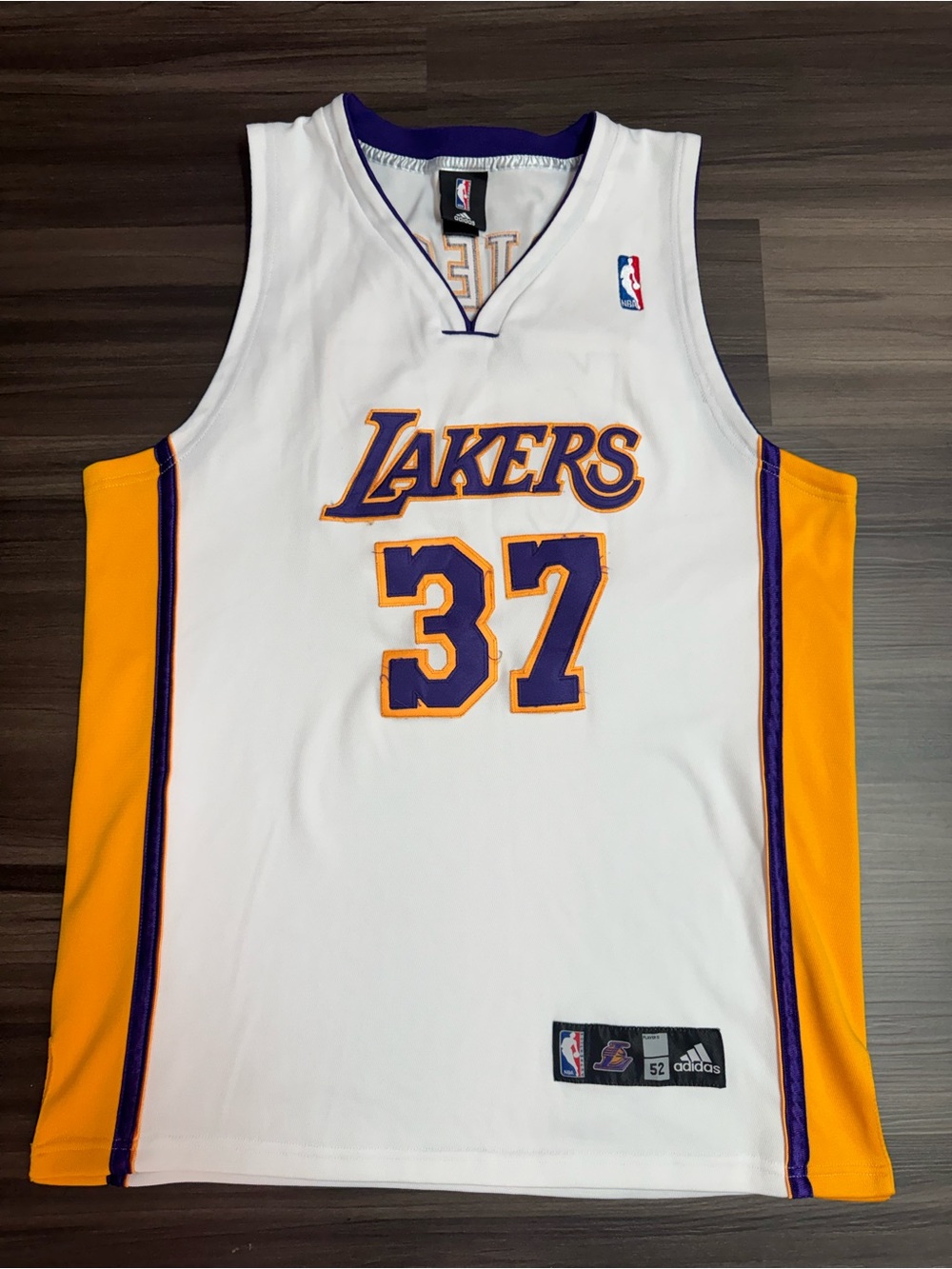 Adidas Ron Artest #37 Los Angeles Lakers NBA Home Stitched Jersey Men 52 XL
